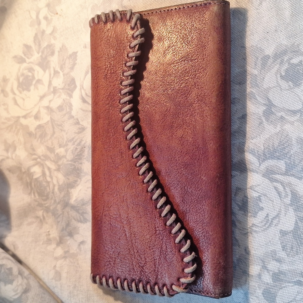 Oxblood leather wallet